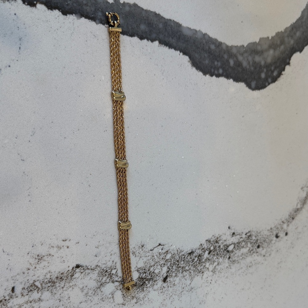 Timeless Italian 14kt solid gold triple rope bracelet - Picture 3 of 16